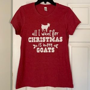 Goats T-Shirt, Christmas Themed